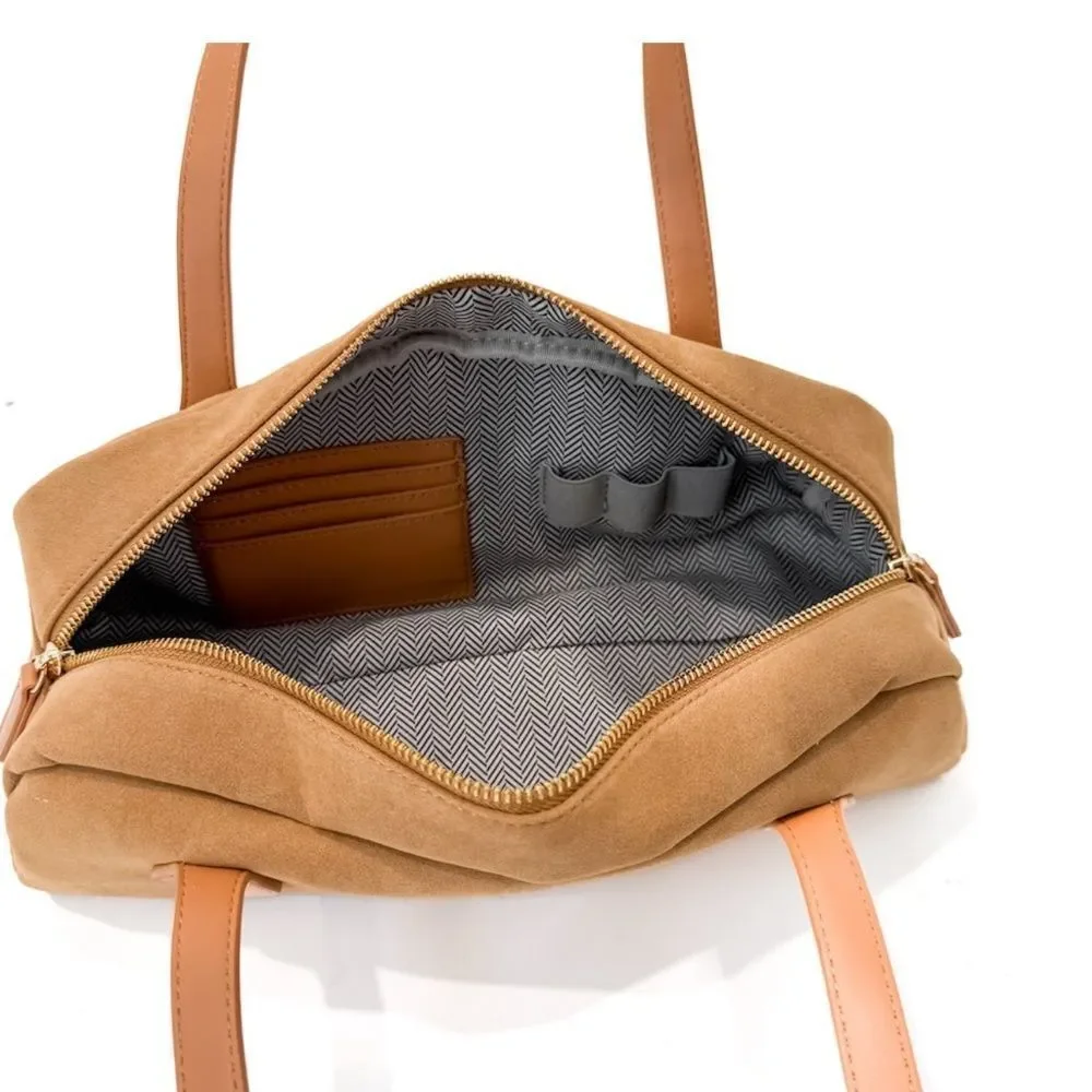 Pretty Simple Sally Suede Barrel Bag/Oat
